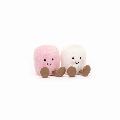 Jellycat Pink and White Marshmallows USA | 36927DTKW